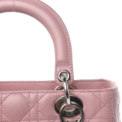 Christian Dior Lambskin Cannage Medium Lady Dior Pink 12 of 16