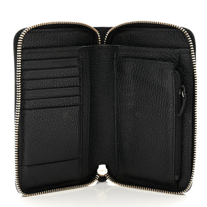 Gucci Dollar Calfskin Medium Swing Zip Around Wallet Black 6 of 9