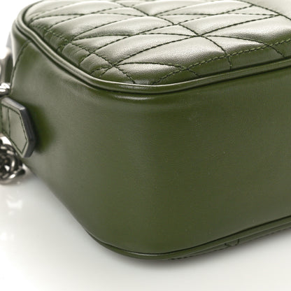 Gucci Calfskin Matelasse Aria Small GG Marmont Chain Shoulder Bag Military Wood 9 of 11