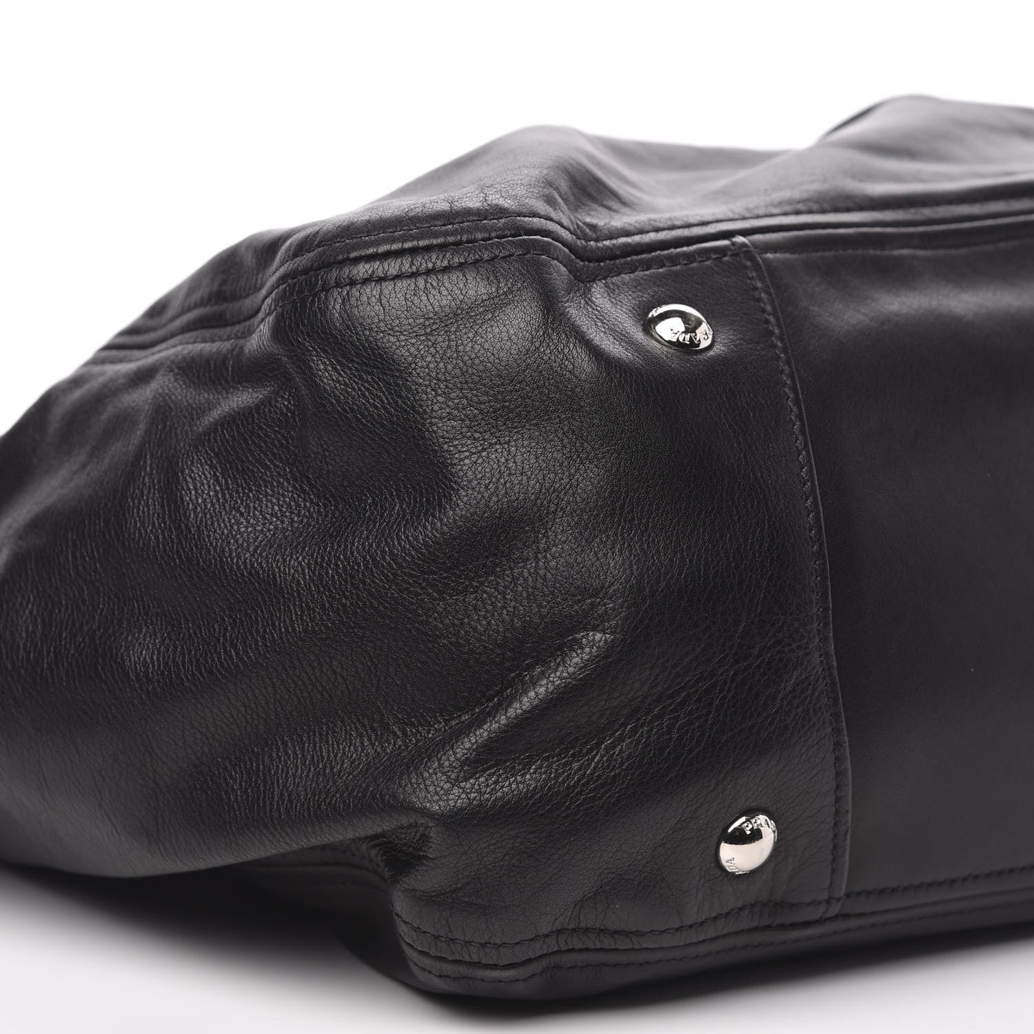 Prada Soft Calf Shoulder Bag Black 8 of 14
