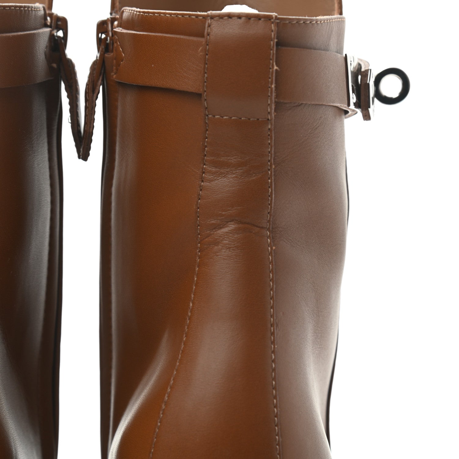 Hermes Calfskin Joueuse Ankle Boots 37 Camel 7 of 9