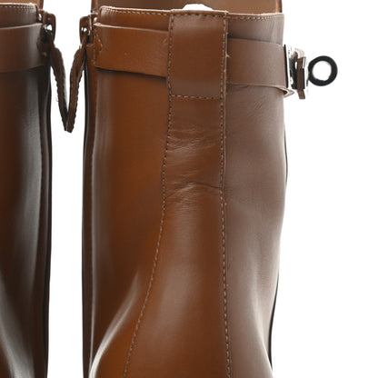 Hermes Calfskin Joueuse Ankle Boots 37 Camel 7 of 9