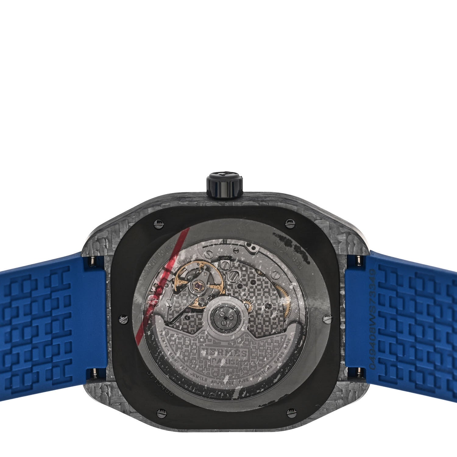 Hermes Glass Fiber Ceramic Rubber 39mm H08 Automatic Watch Bleu Abysse 4 of 5
