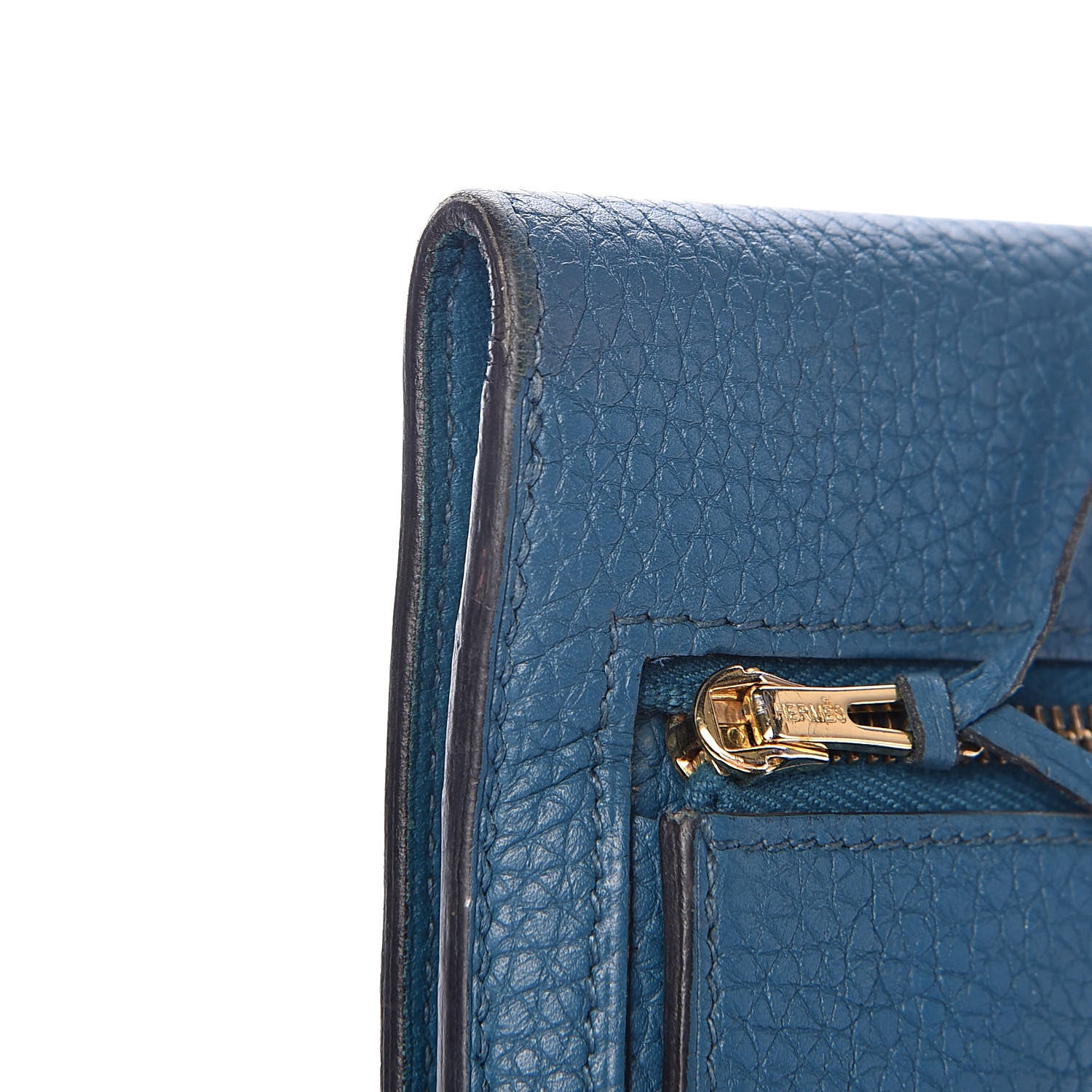 Hermes Taurillon Clemence Dogon Recto Verso Wallet Cobalt 9 of 12