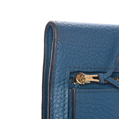 Hermes Taurillon Clemence Dogon Recto Verso Wallet Cobalt 9 of 12