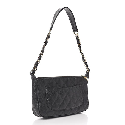 Chanel Caviar Quilted CC Shoulder Bag Black 3 of 17
