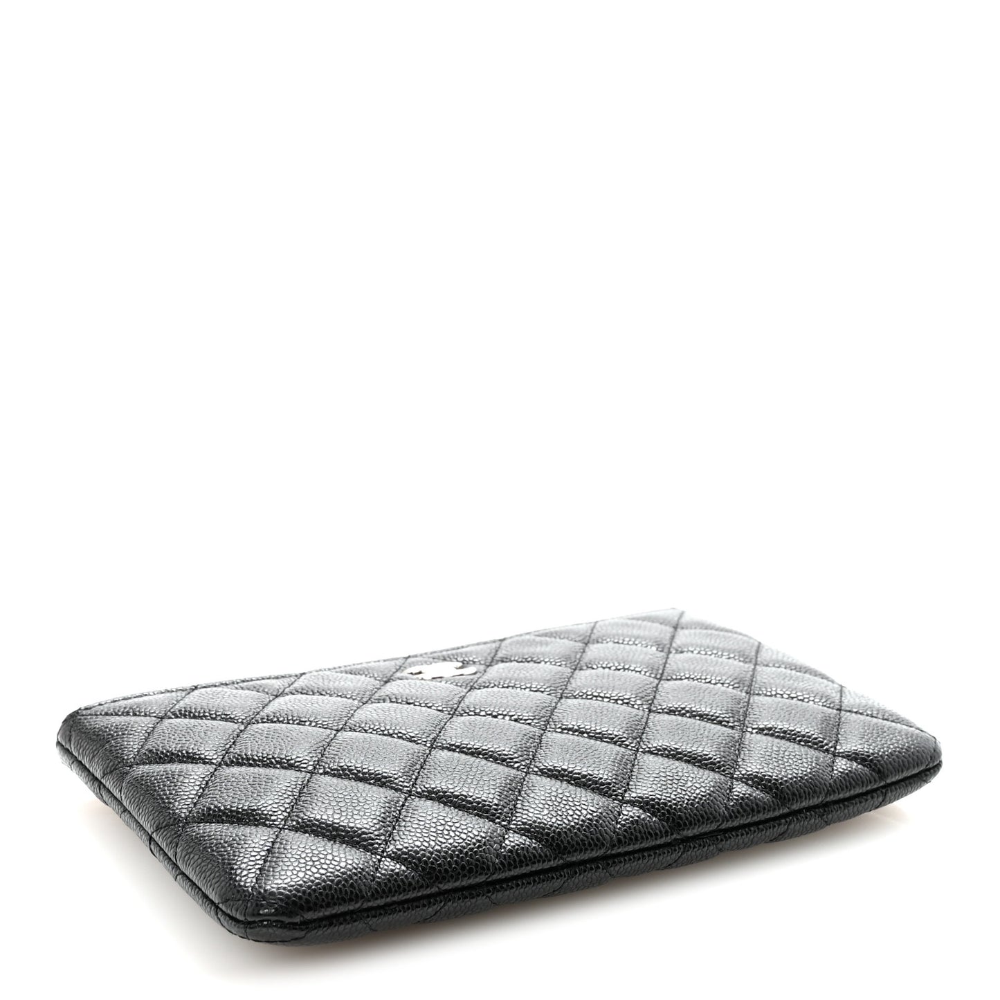 Caviar Quilted Cosmetic Case Black