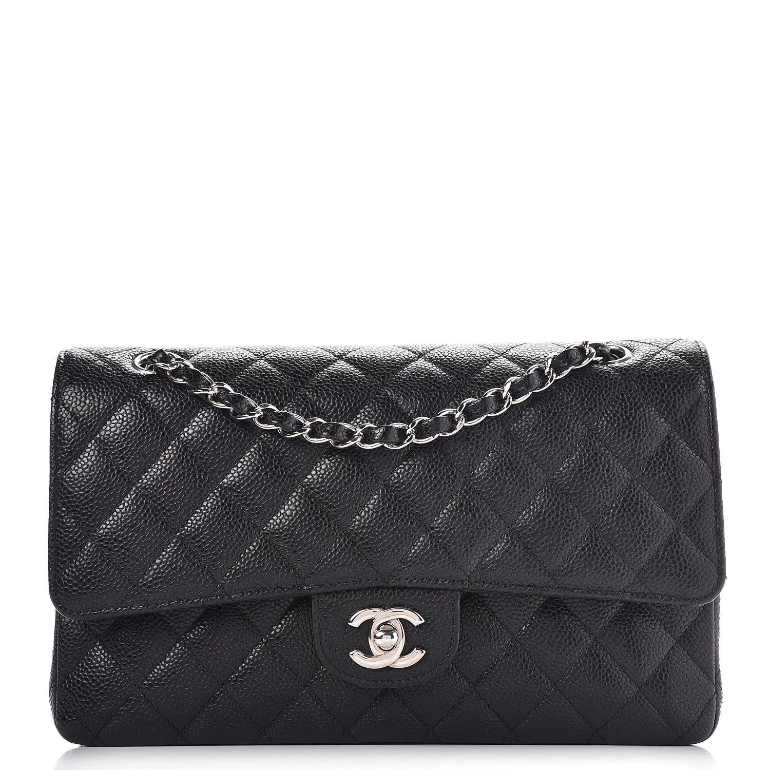 Chanel Caviar Quilted Medium Double Flap Black 1 of 10