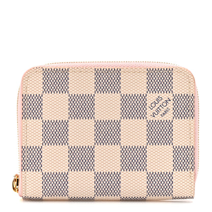 Louis Vuitton Damier Azur Zippy Coin Purse Rose Ballerine 1 of 8
