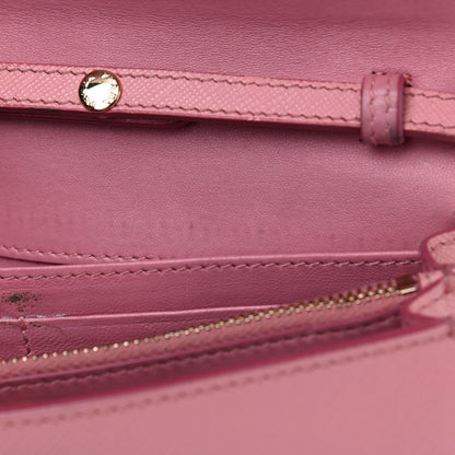 Prada Saffiano Soft Calf Bandoliera Chain Crossbody Bag Petalo 9 of 9