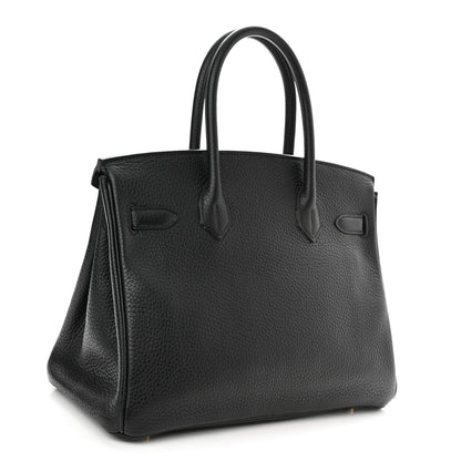 Hermes Taurillon Clemence Birkin 30 Black 3 of 13
