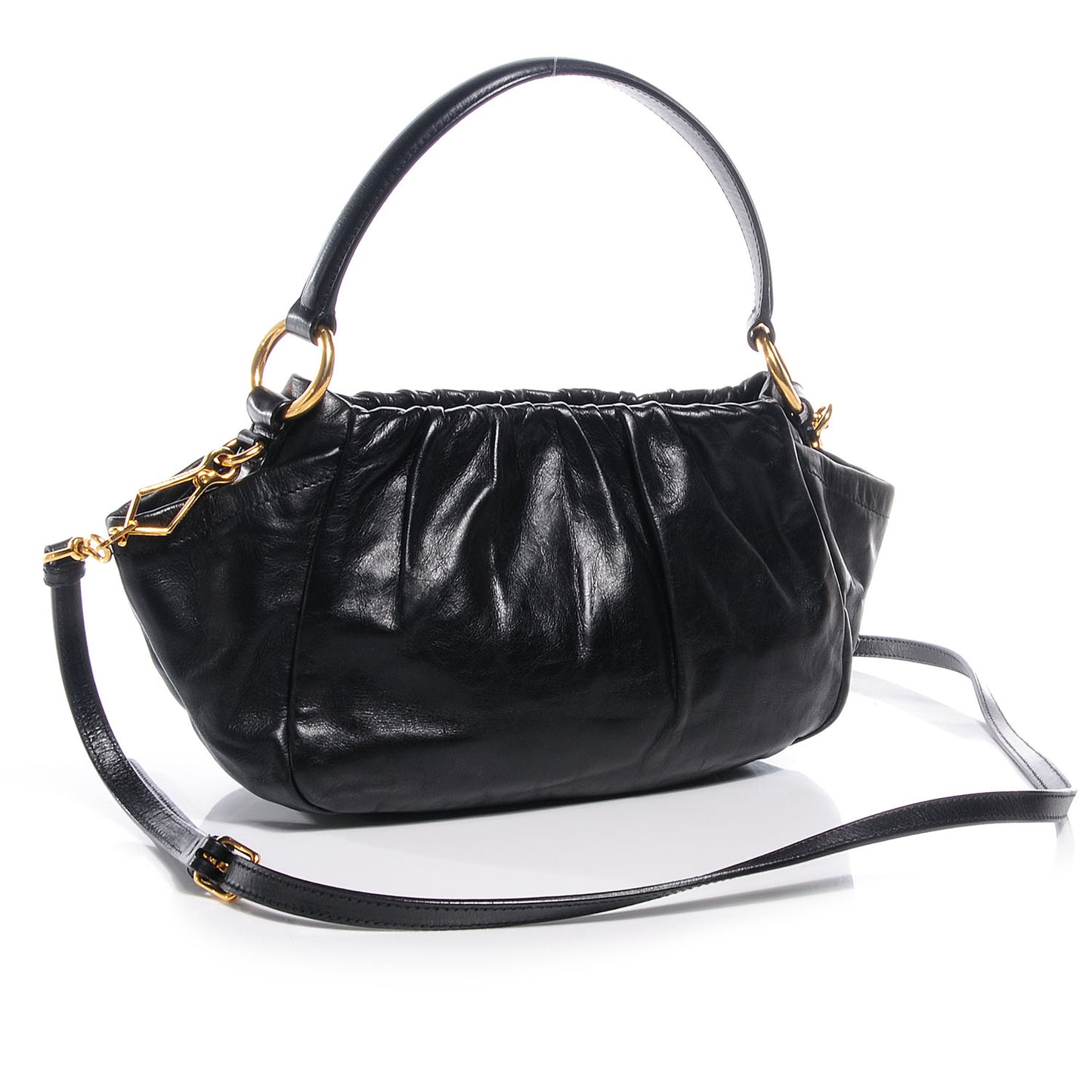Leather Dressy New Look Shoulder Bag Nero Black
