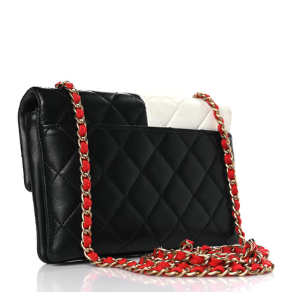 Chanel Lambskin Quilted Mini Yin Yang Flap Red White Blue Black 2 of 9