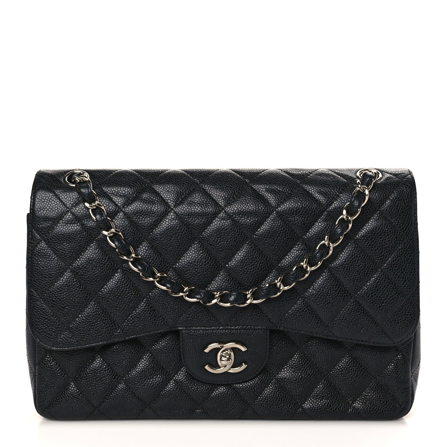 Chanel Caviar Quilted Jumbo Double Flap Black 1 of 9