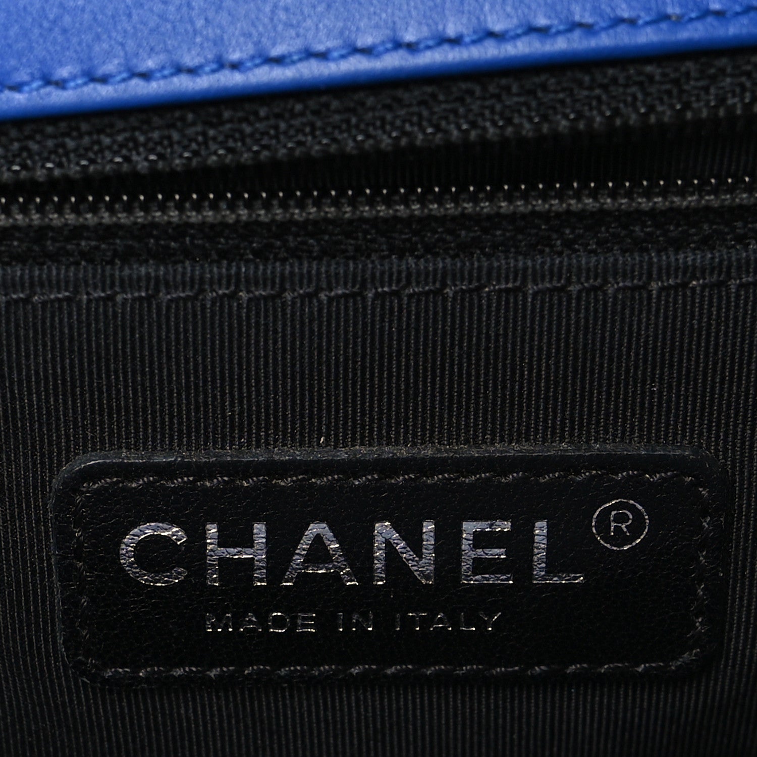 Chanel Patent Calfskin Quilted New Medium Plexiglass Boy Flap Blue 5 of 9