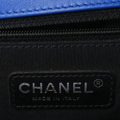 Chanel Patent Calfskin Quilted New Medium Plexiglass Boy Flap Blue 5 of 9
