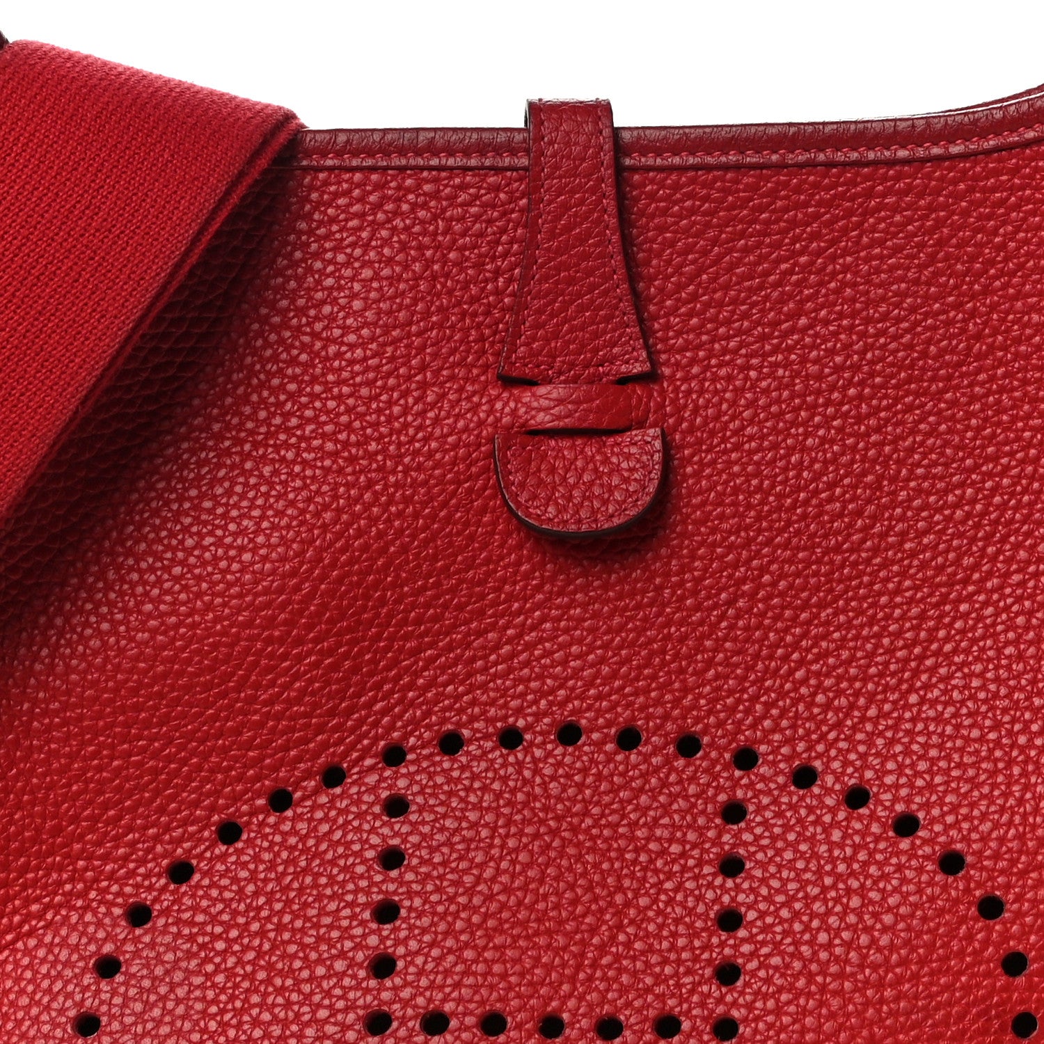 Hermes Taurillon Clemence Evelyne III PM Rouge Casaque 7 of 13