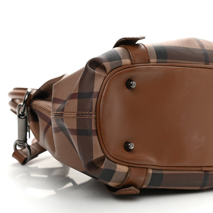 Burberry Smoked Check Small Northfield Tote Brown 8 of 11
