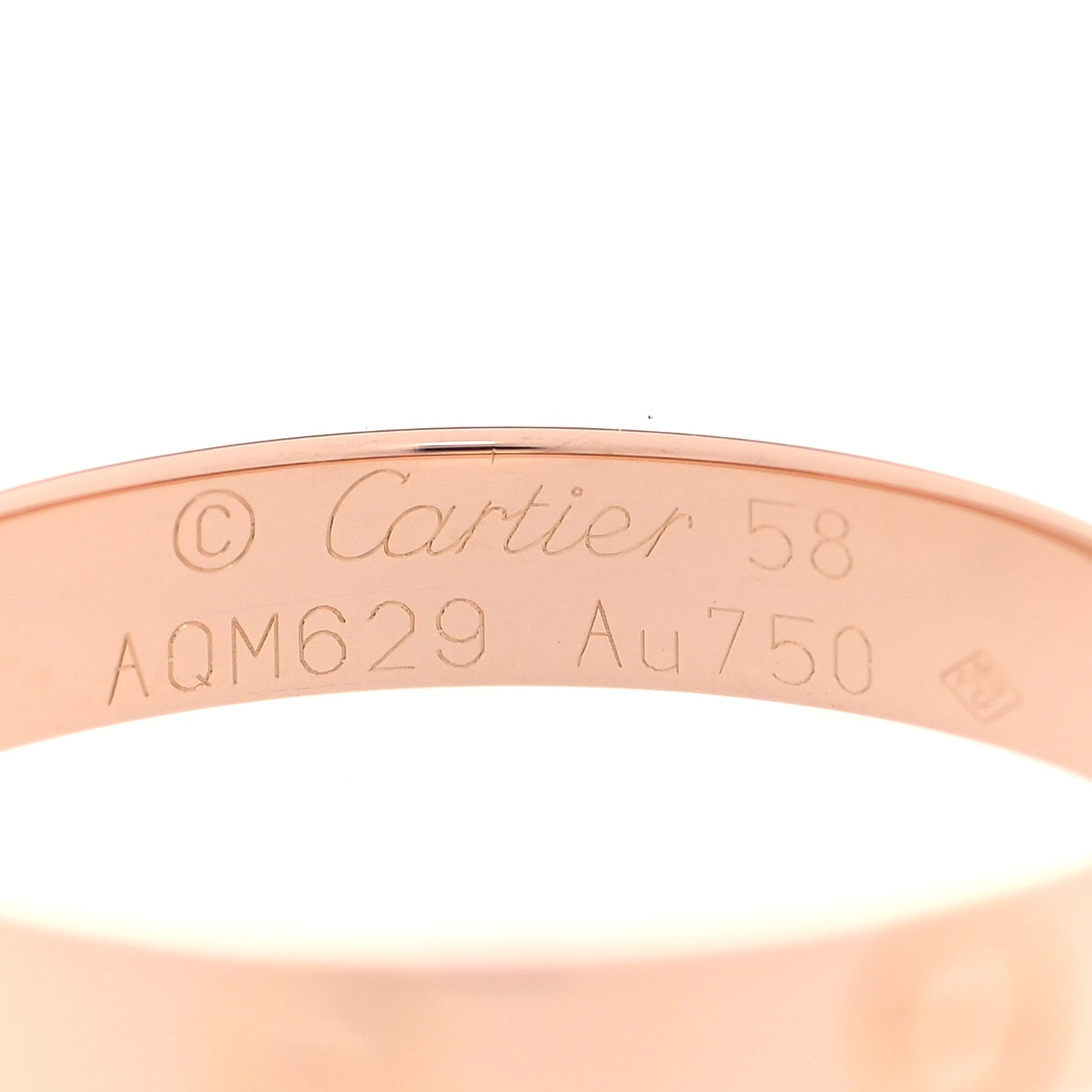 Cartier 18K Pink Gold 3.5mm LOVE Wedding Band Ring 58 8.25 4 of 4