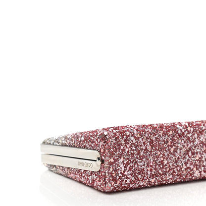 Jimmy Choo Coarse Glitter Celeste Clutch Pink Silver 8 of 9
