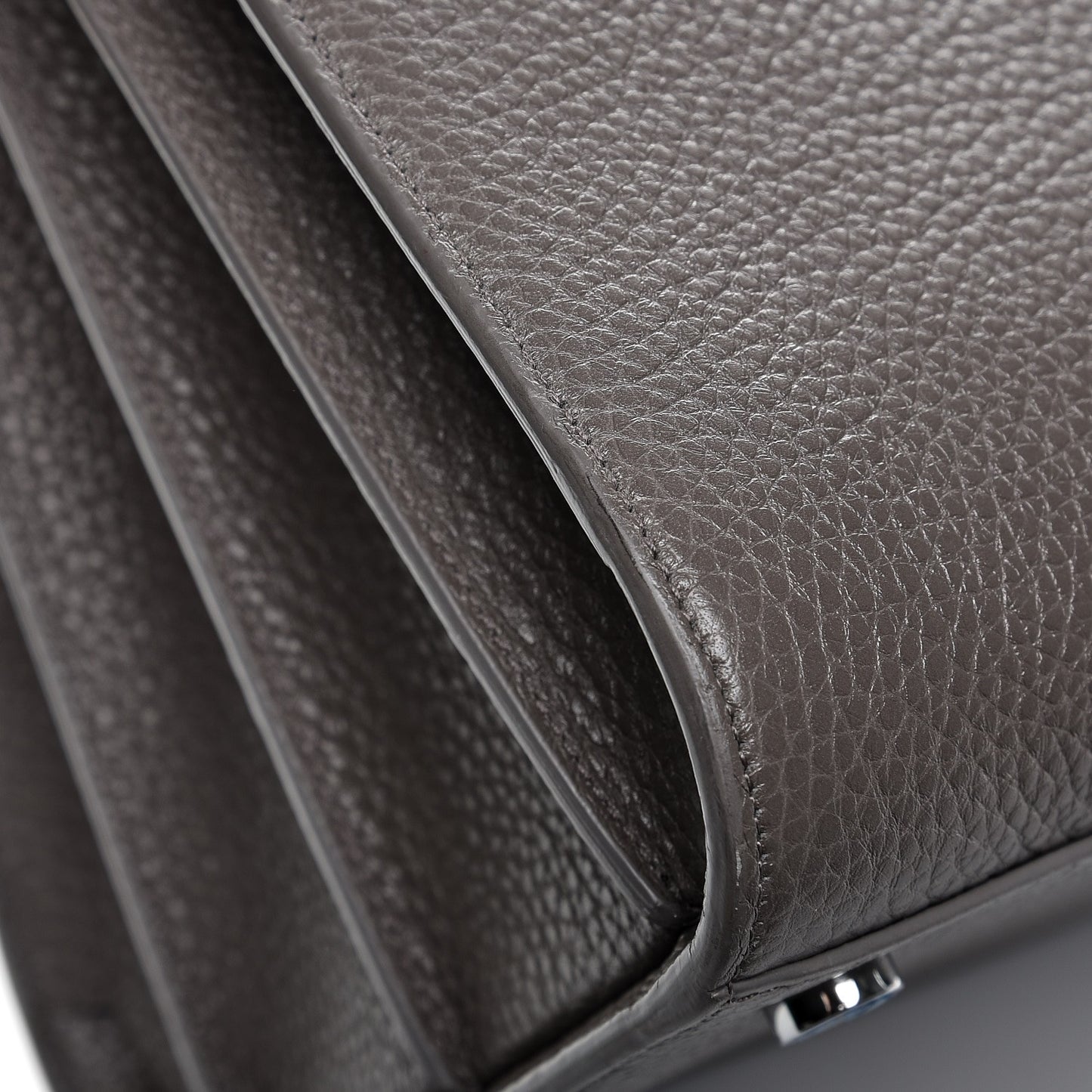 Grained Calfskin Large Sac de Jour Carryall Earth