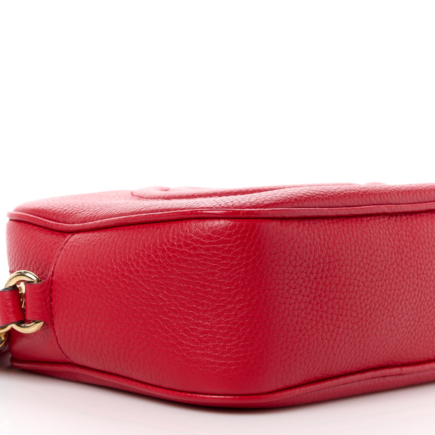 Pebbled Calfskin Small Soho Disco Bag Tabasco Red