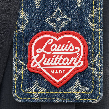 Louis Vuitton X NIGO Denim Monogram Flat Double Phone Pouch 7 of 9