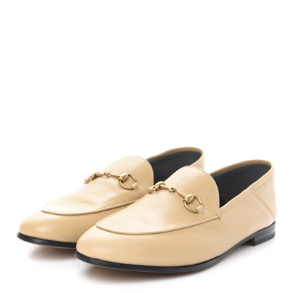 Gucci Lambskin Womens Brixton Horsebit Loafers 40 Wheat 3 of 9