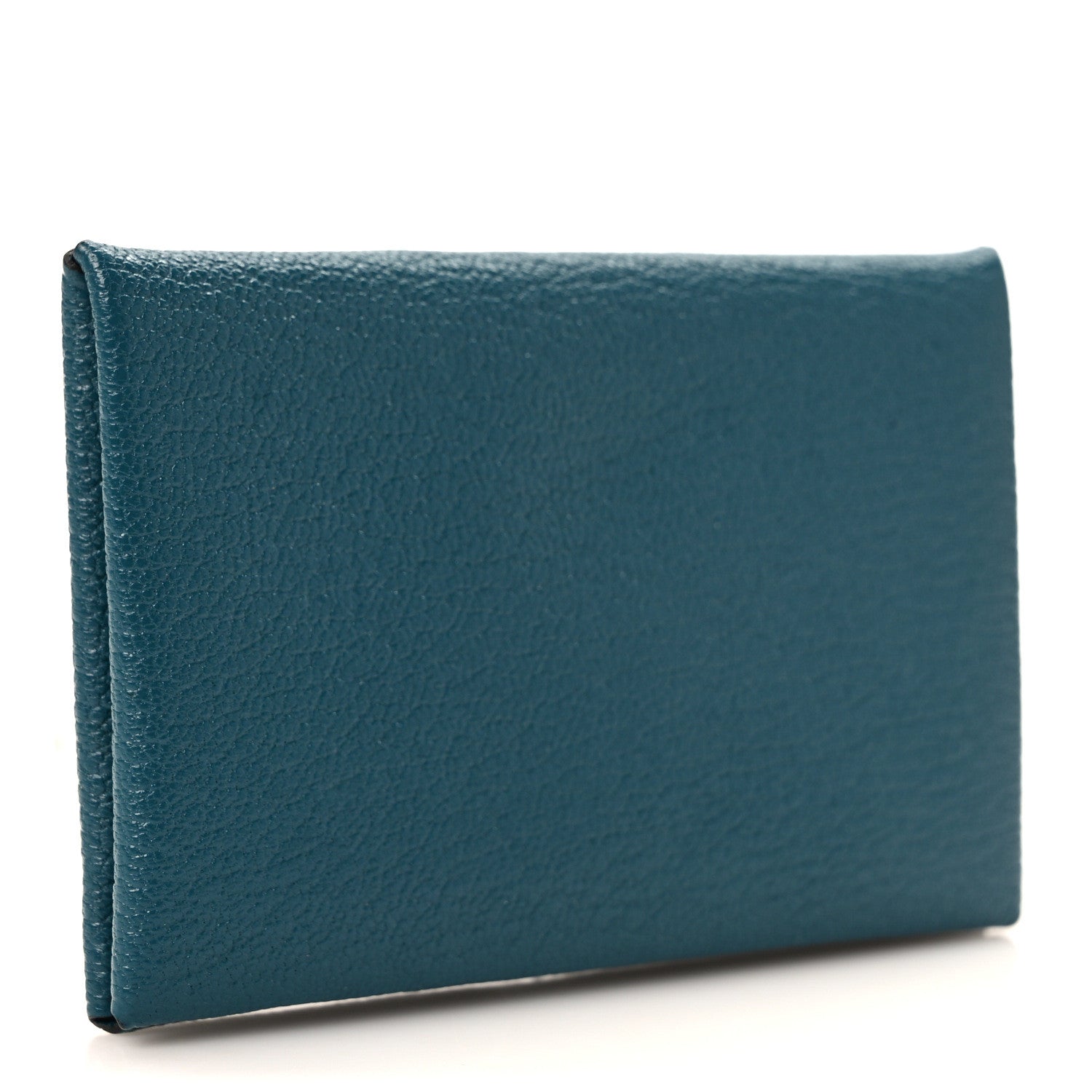 Hermes Chevre Mysore Calvi Card Case Vert Bosphore 3 of 6