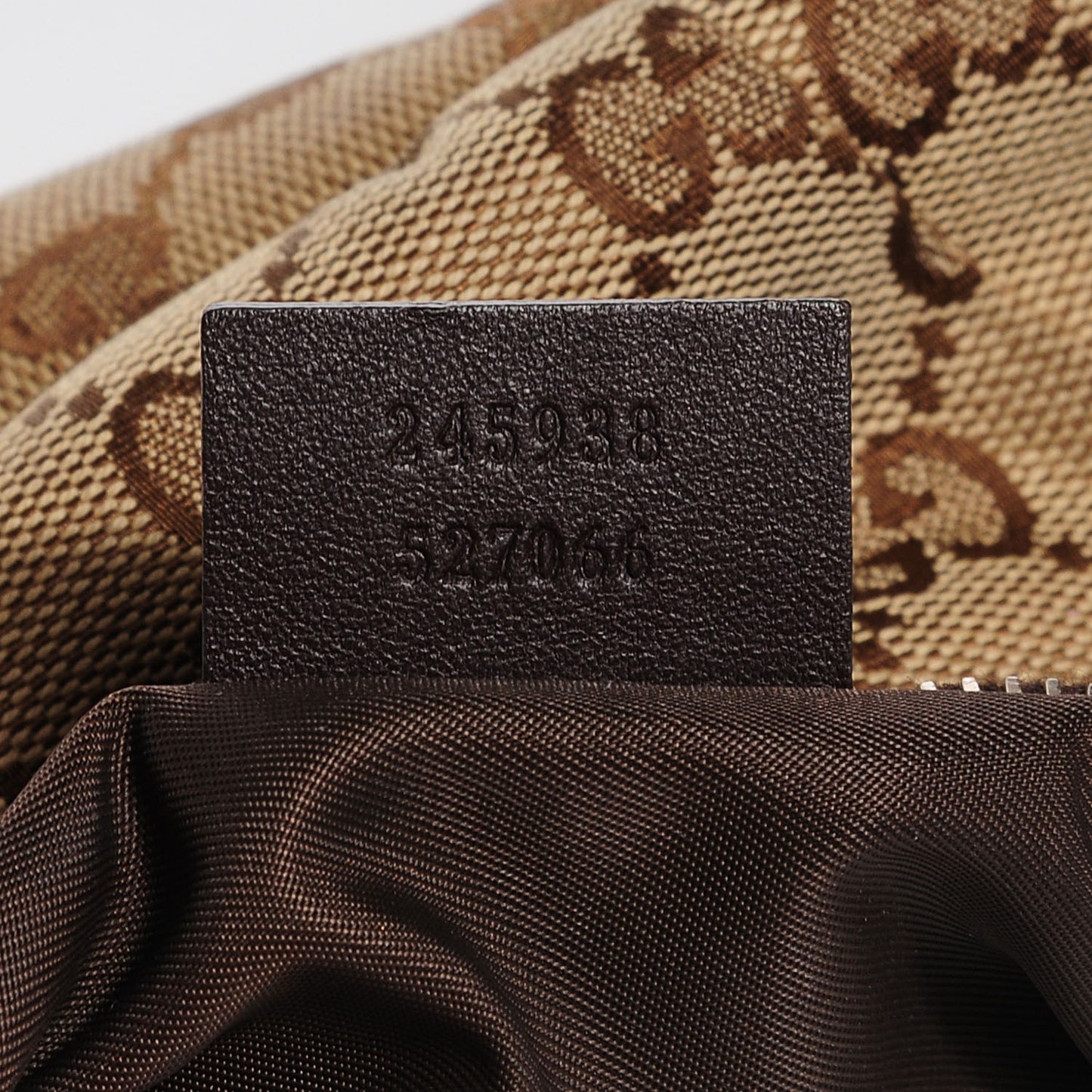 Monogram Heart Shaped Interlocking G Cosmetic Case Brown