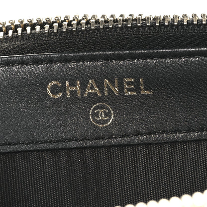 Chanel Iridescent Lambskin Quilted Pearl Clutch With Chain Black 8 of 12