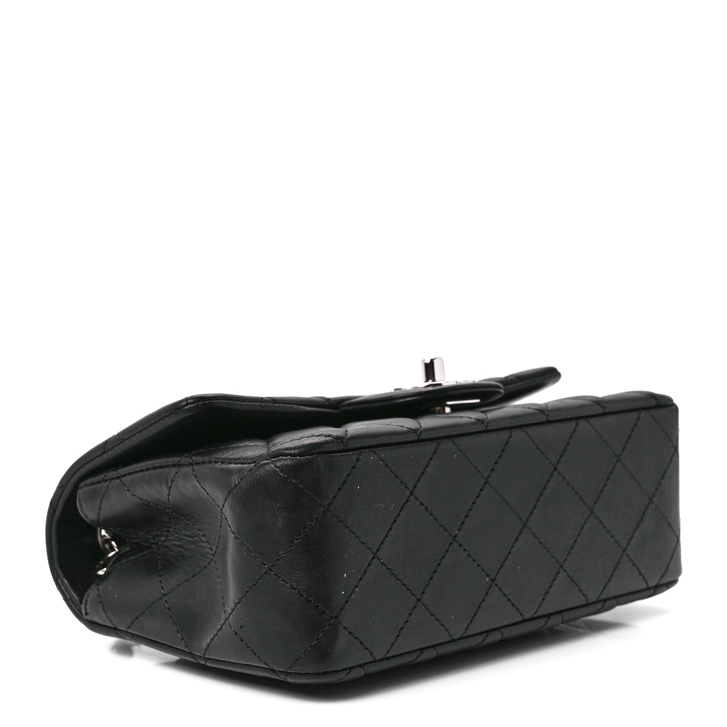 Chanel Lambskin Quilted Mini Rectangular Flap Black 4 of 12