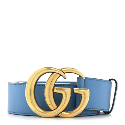 Gucci Calfskin Double G 40mm Belt 90 36 Clear Sky Blue 1 of 8