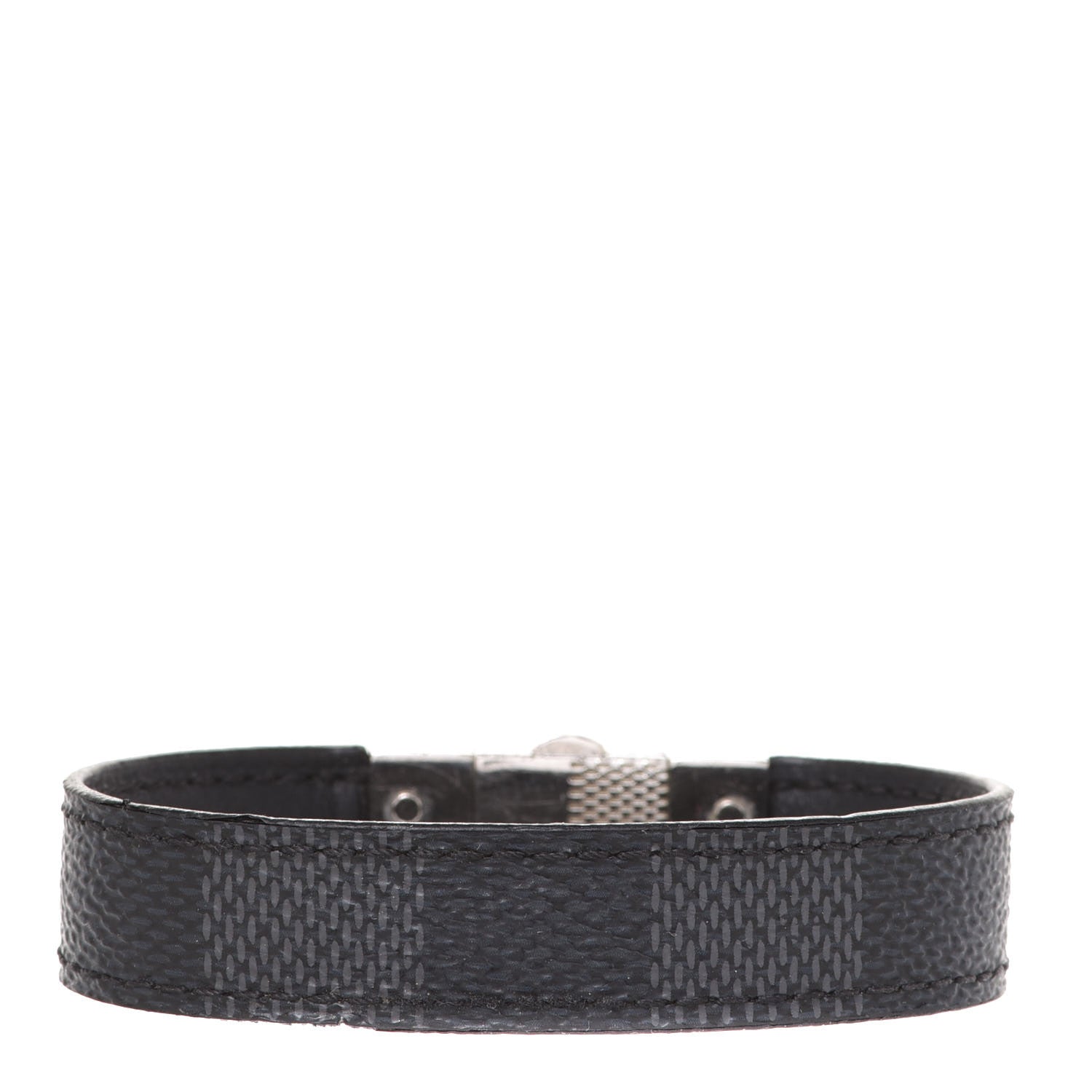 Louis Vuitton Damier Graphite Check It Reversible Bracelet 21 3 of 4