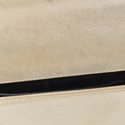 Saint Laurent Metallic Fabric Medium Monogram Kate Satchel Gold 17 of 19