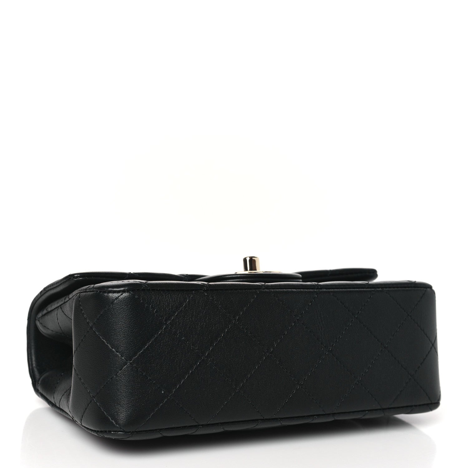 Chanel Lambskin Quilted Mini Top Handle Rectangular Flap Black 4 of 11