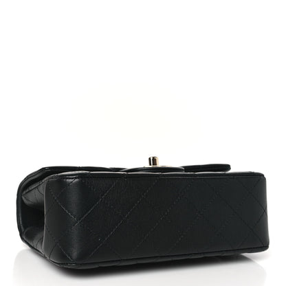 Chanel Lambskin Quilted Mini Top Handle Rectangular Flap Black 4 of 11