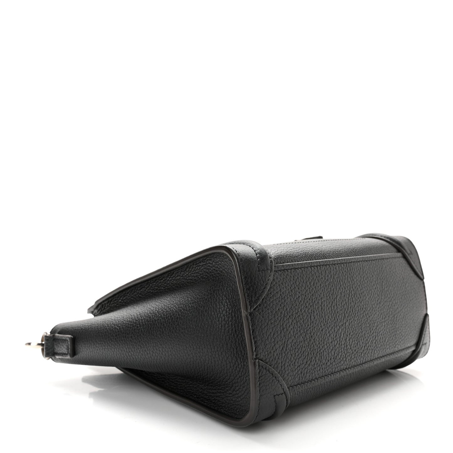 Drummed Calfskin Nano Luggage Black