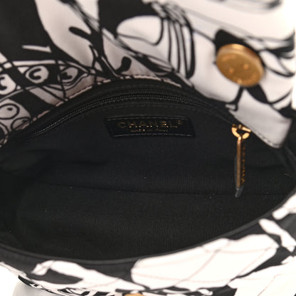 Chanel Canvas Printed Deer Coco Mini Single Flap Gray Black 5 of 11