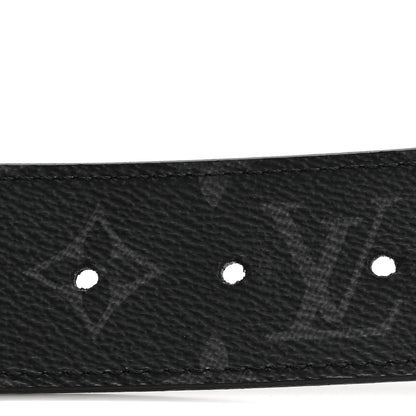 Louis Vuitton Monogram Eclipse Taigarama 40mm LV Initiales Reversible Belt 90 36 Black 3 of 6