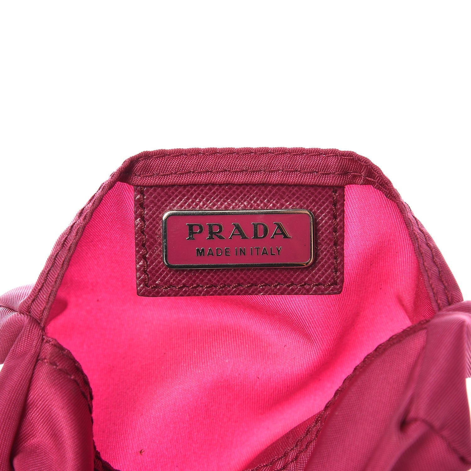 Prada Tessuto Nylon Cosmetic Pouch Bag Dalia Pink 6 of 7
