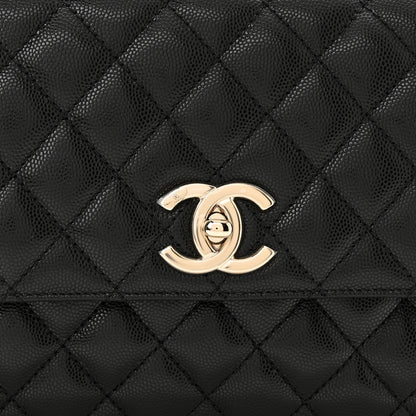 Chanel Caviar Quilted Small Coco Handle Flap Black 8 of 11