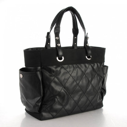 Chanel Coated Canvas Large Paris Biarritz Tote Black 4 of 6