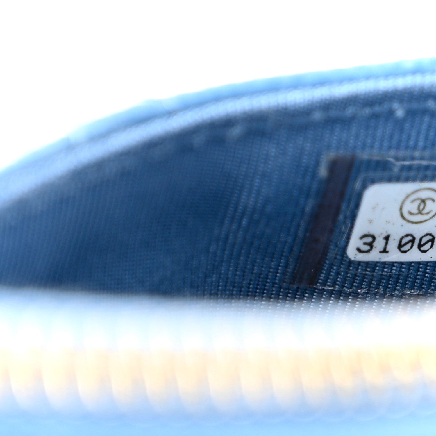 Chanel Caviar Quilted CC Zip Card Holder Blue 7 of 8