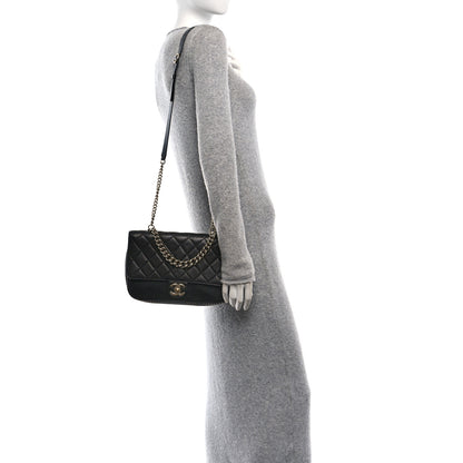 Chanel Caviar Quilted Large Studded Flap Black 2 of 12