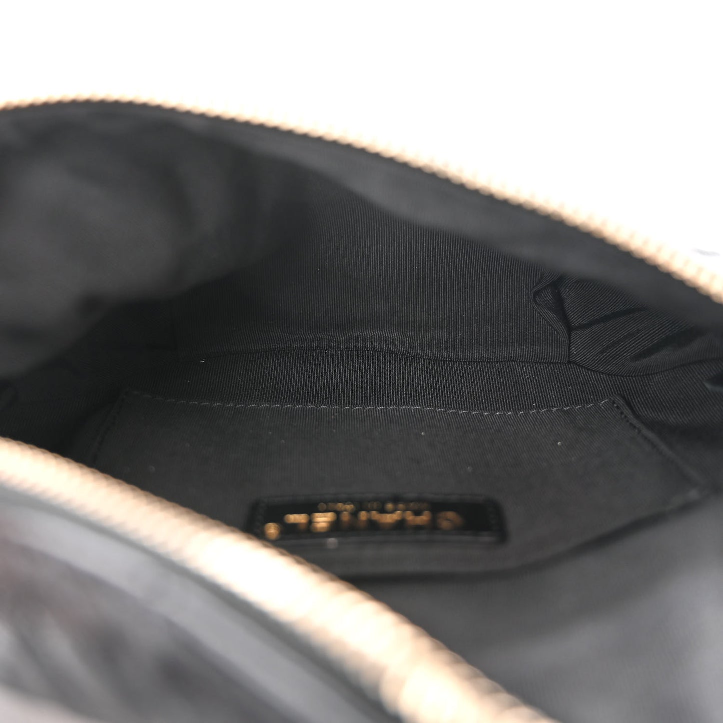 Calfskin Quilted Banane Waist Bag Fanny Pack Black