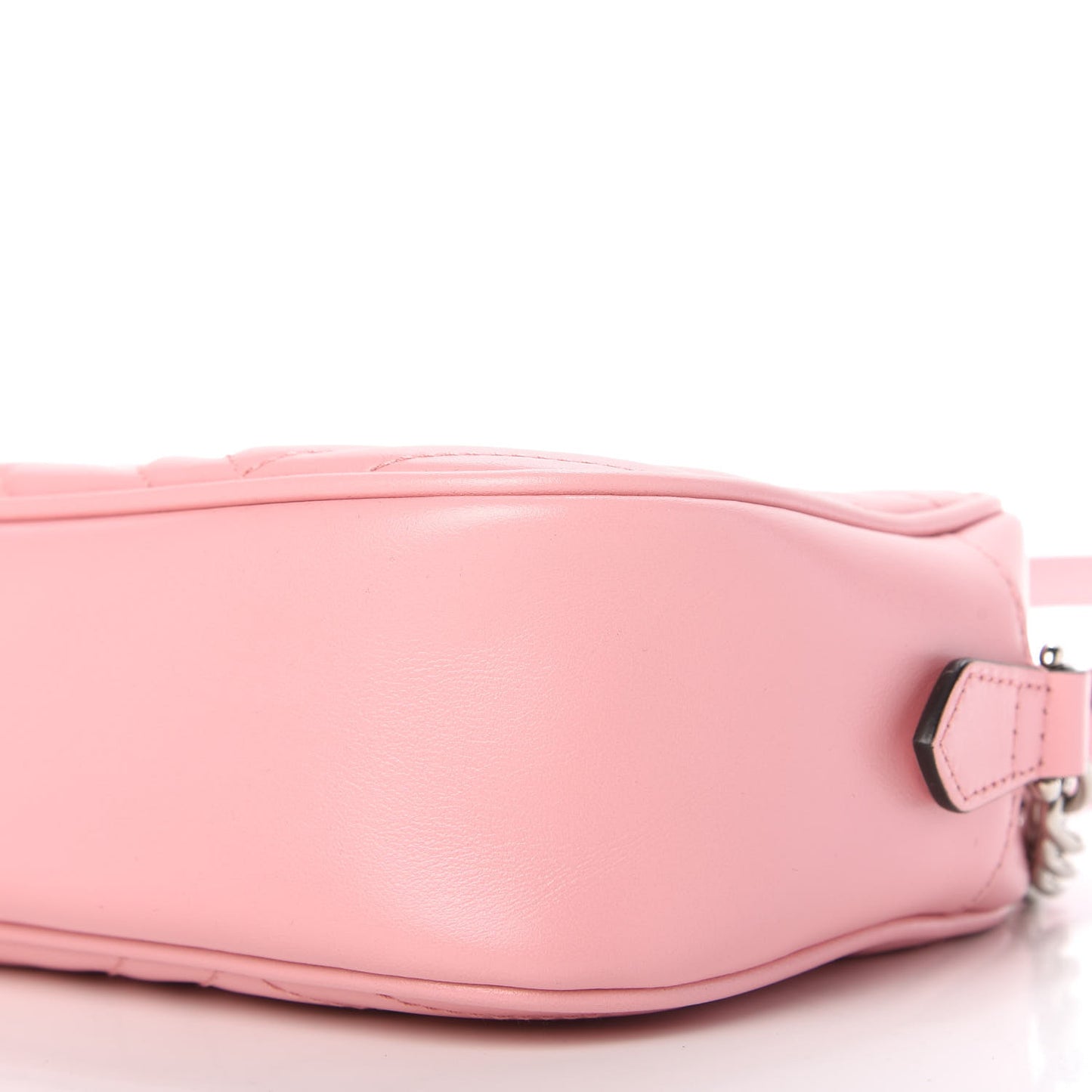 Calfskin Matelasse Small GG Marmont Chain Shoulder Bag Wild Rose