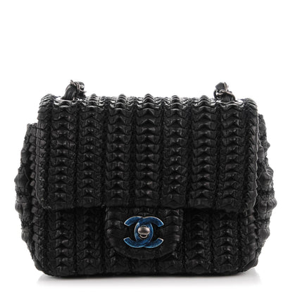 Chanel Lambskin Embroidered Mini Flap Black 1 of 8