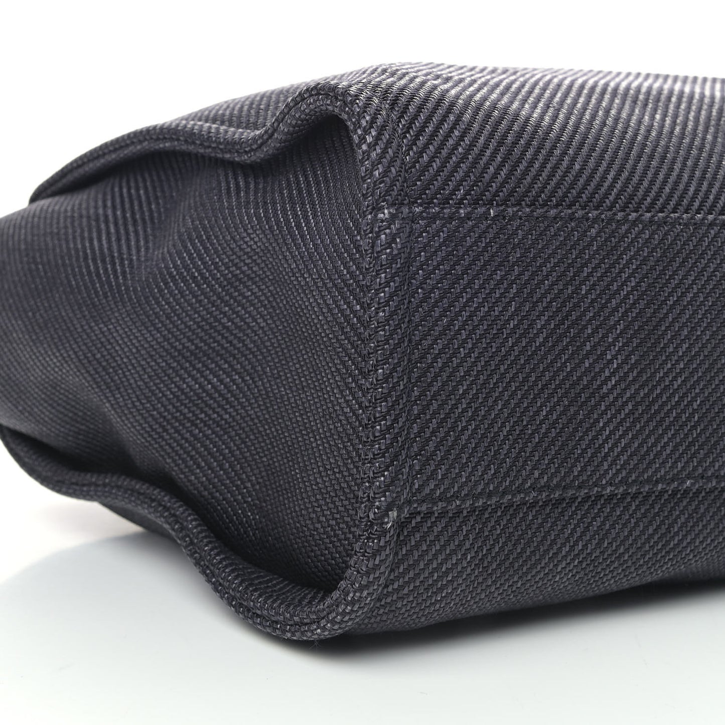 Mixed Fibers Calfskin Small Deauville Tote Black