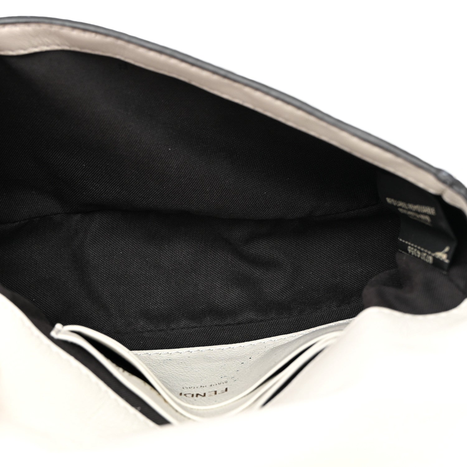 Fendi Nappa FF 1974 Embossed Mini Baguette White 5 of 16
